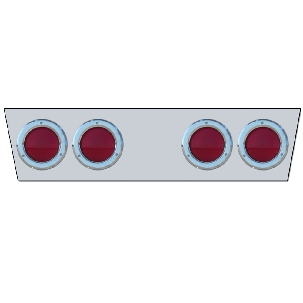 SS Tapered Rear Center Panel with 4" LED Lights