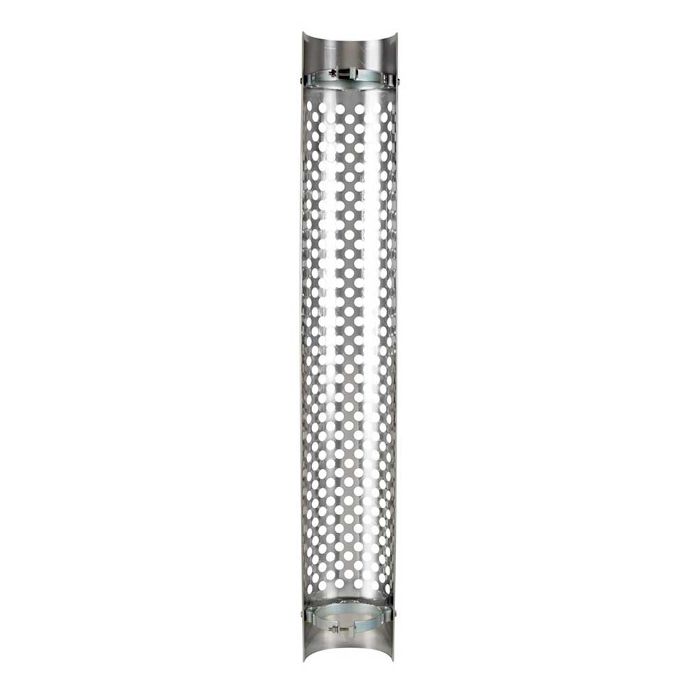 5"D x 48"L 180 Degree SS Muffler Guard with Round Holes