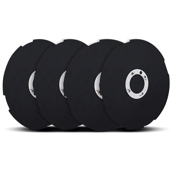 Twist & Lock Aero Wheel Covers, Black for Dual Wheel Axles 4PK