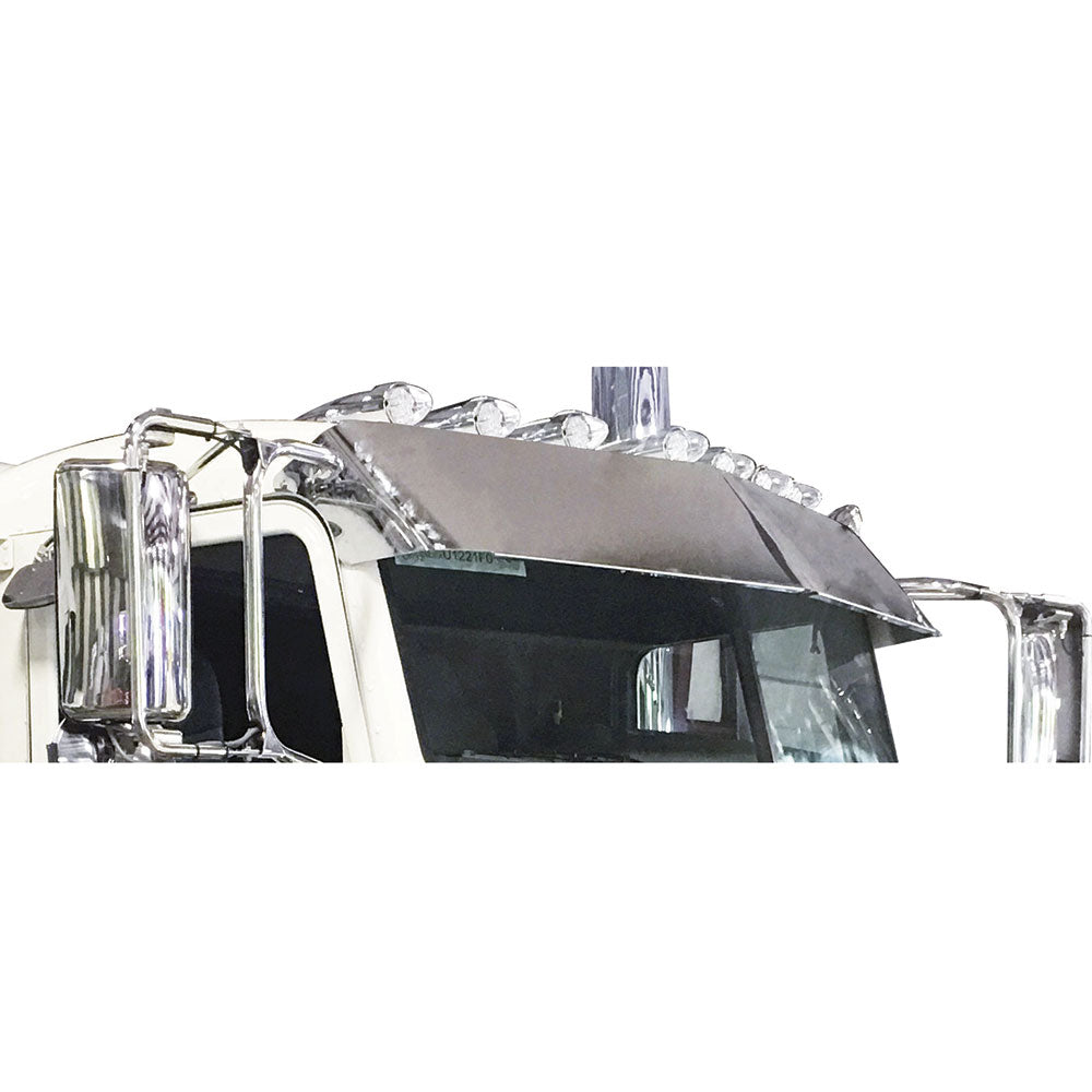 Peterbilt Flat Top 2005+ 14" Blind Mount Drip Rail Visor