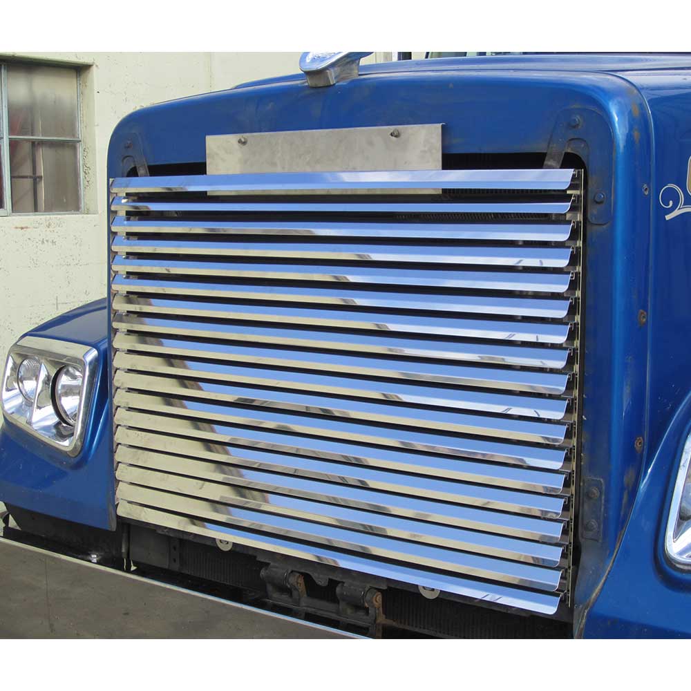 2011-2016 Freightliner Coronado Stainless Steel Grill Insert with 18 Louvers