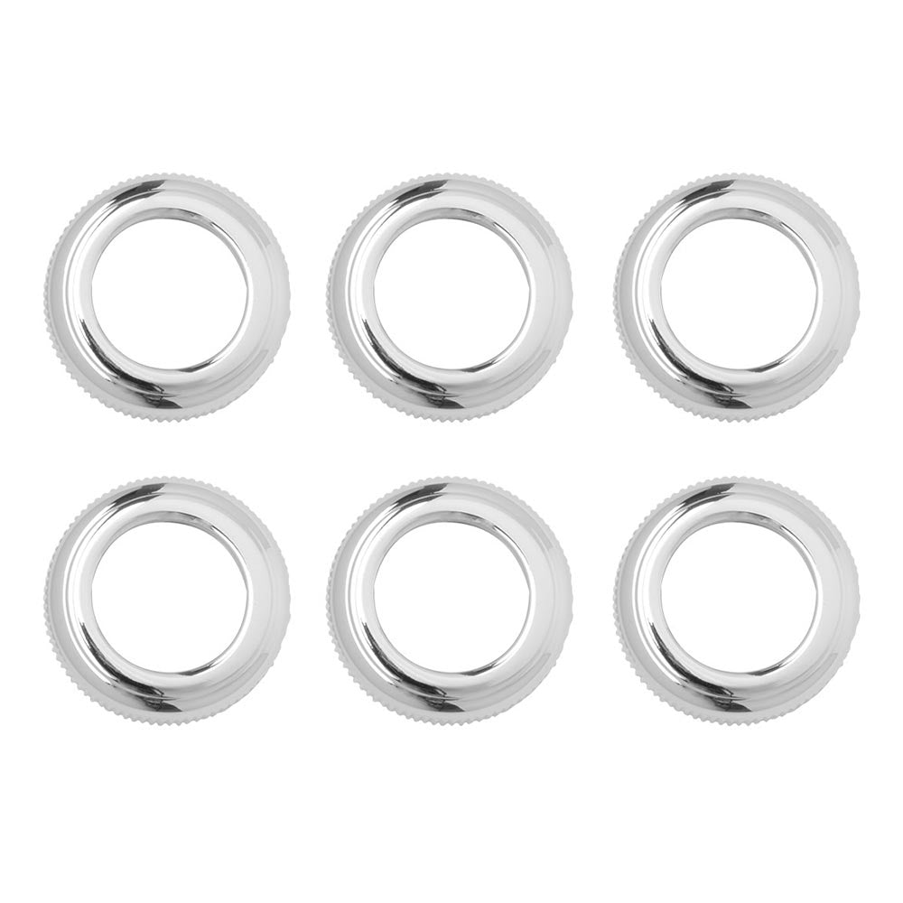 Peterbilt Chrome Plated Dash Switch Face Nuts 6PK