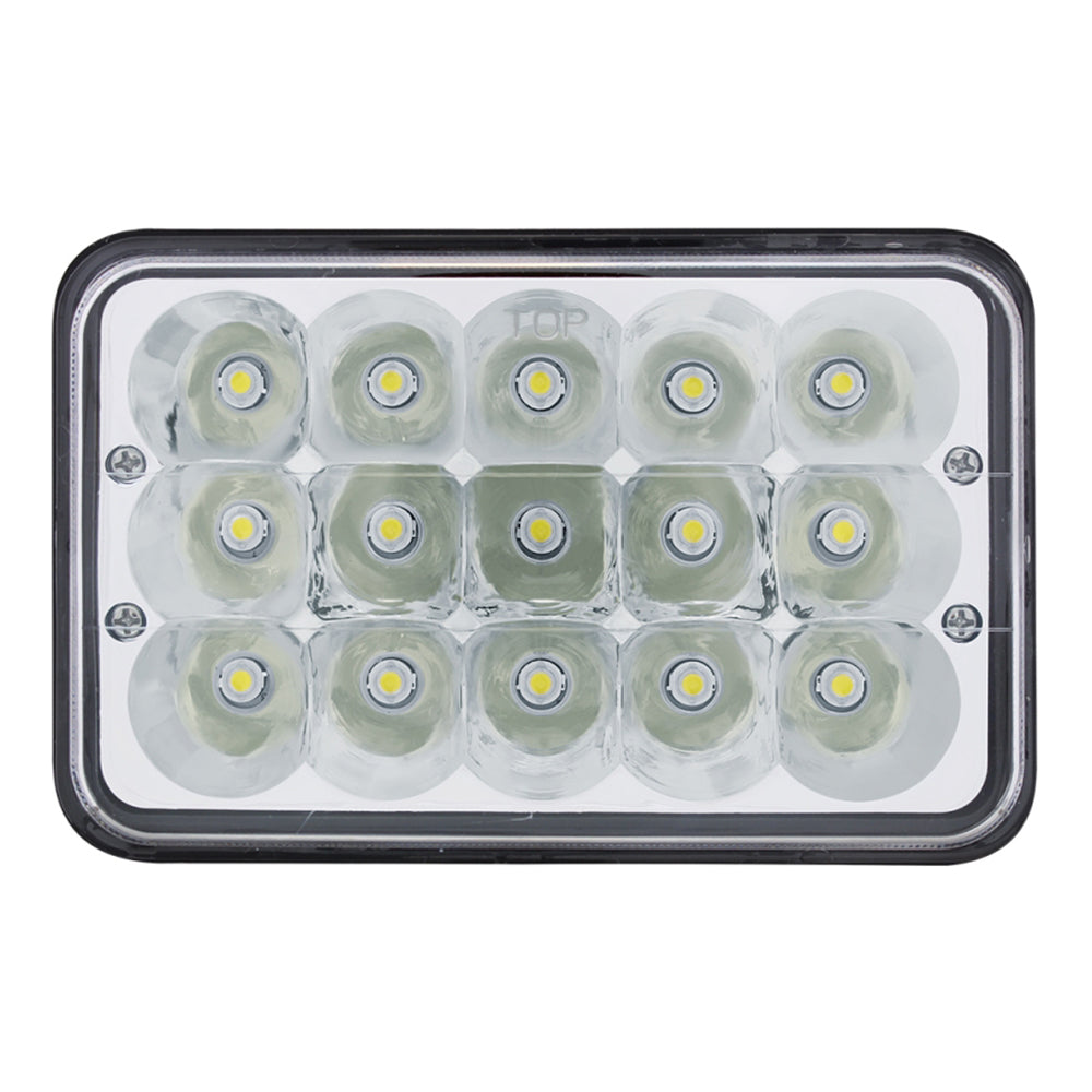 High Power 15 LED Rectangular Headlight