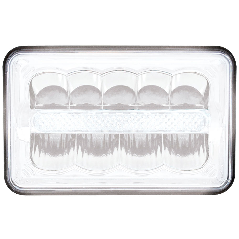 High Power LED Rectangular Headlight with Light Bar