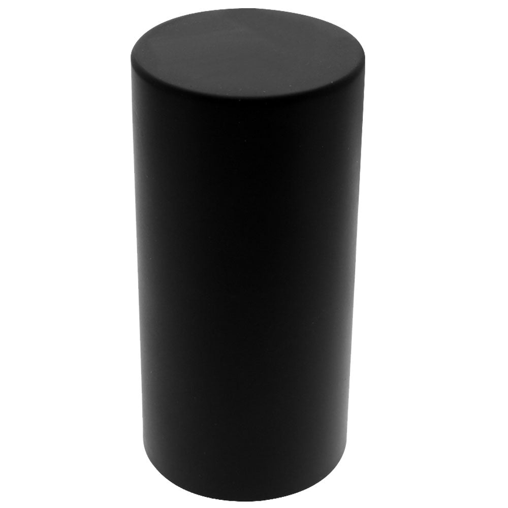 33mm Black Plastic Cylinder Nut Cover - Thread On