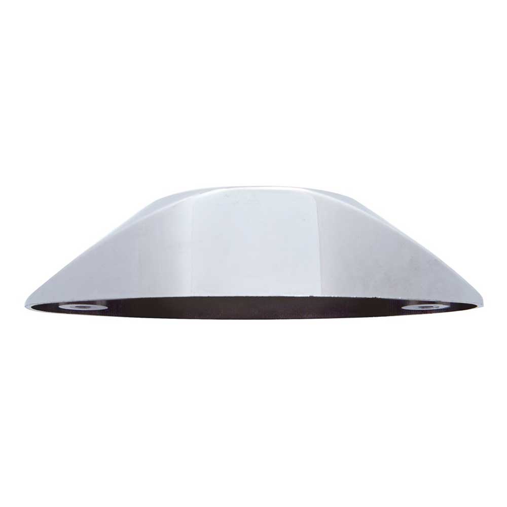 Chrome Oval Aerodynamic Branch Deflector for 2" Round Lights - Twist Lock