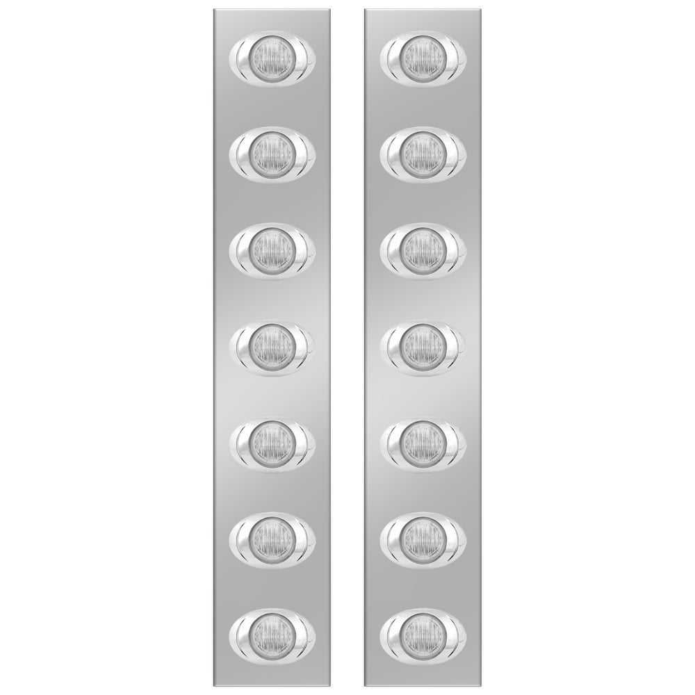 Peterbilt 22" Front Air Cleaner Magnum 3 LED Light Bars