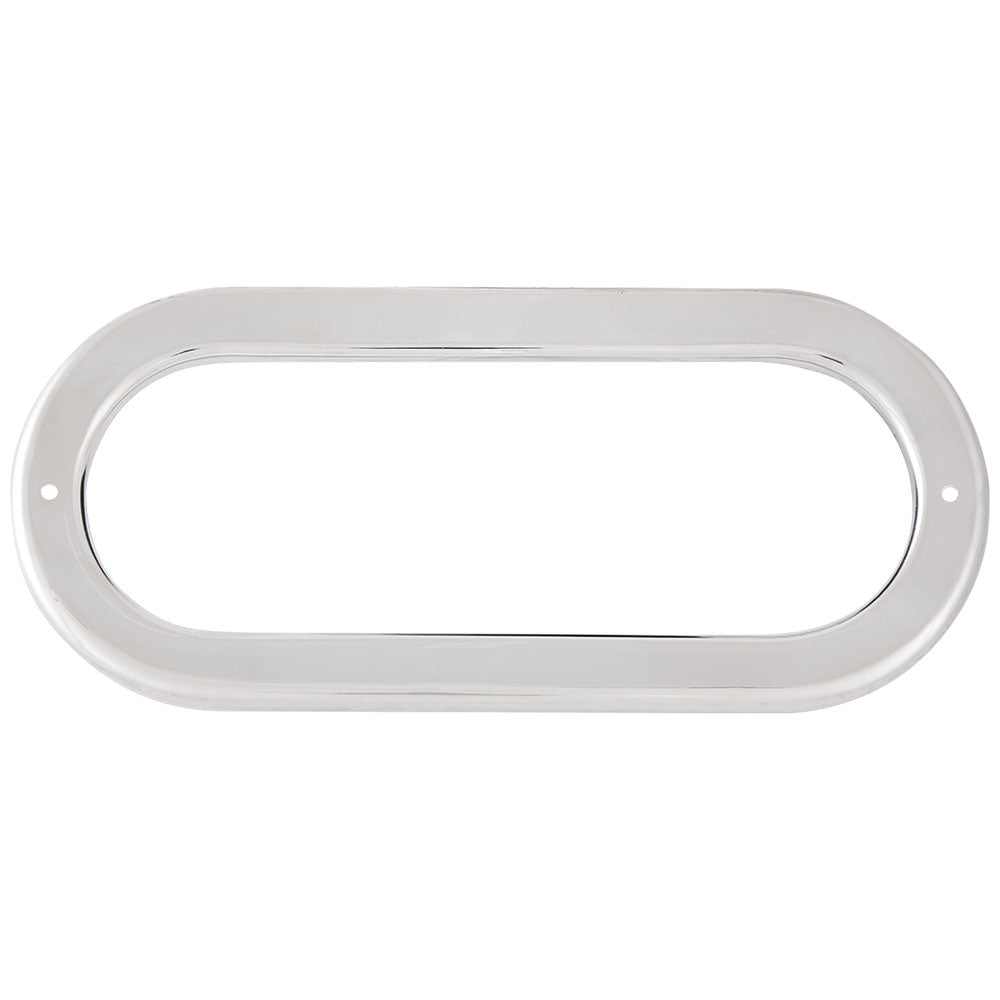 Oval Stainless Steel Light Bezel without Visor