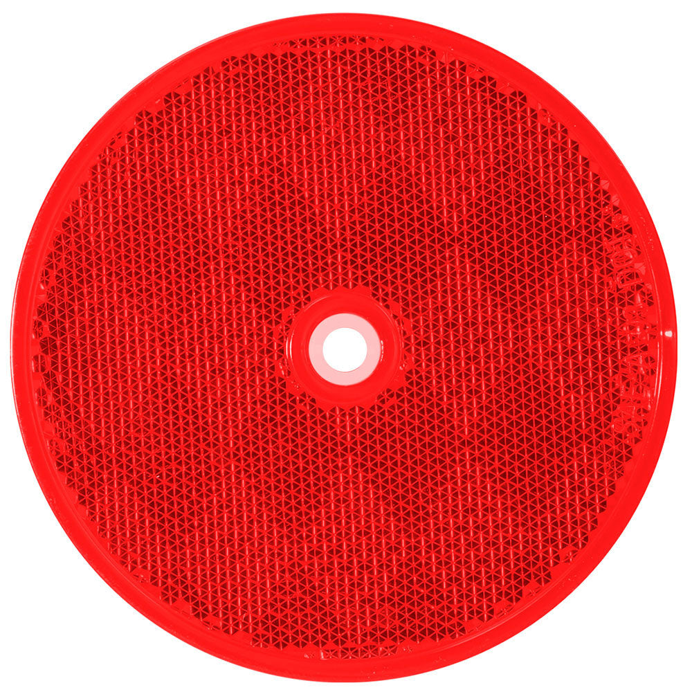 3 1/4" Round Red Reflector (Screw In)