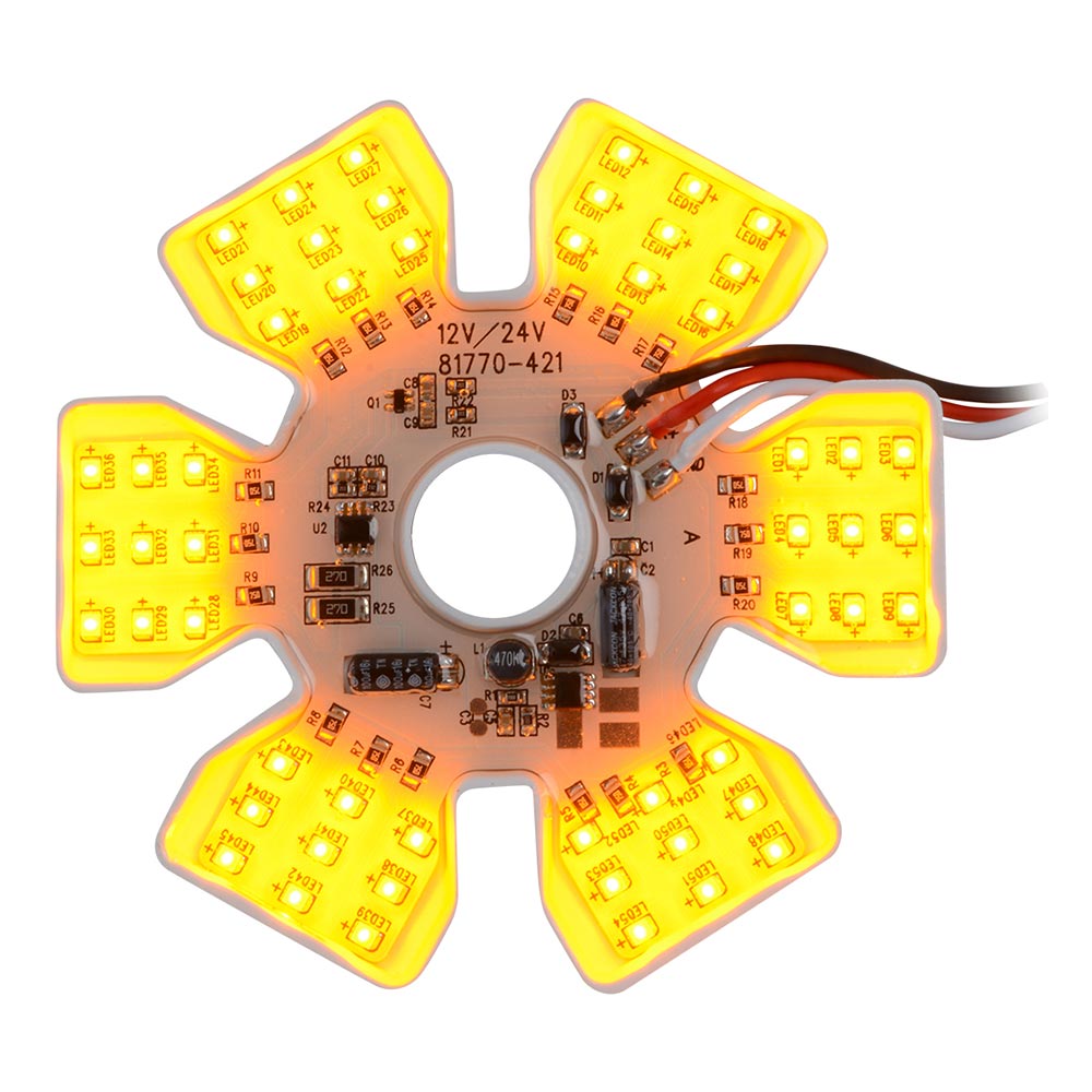 5-1/8" 54 LED Ultra Thin Hex Dual Function Air Cleaner Light