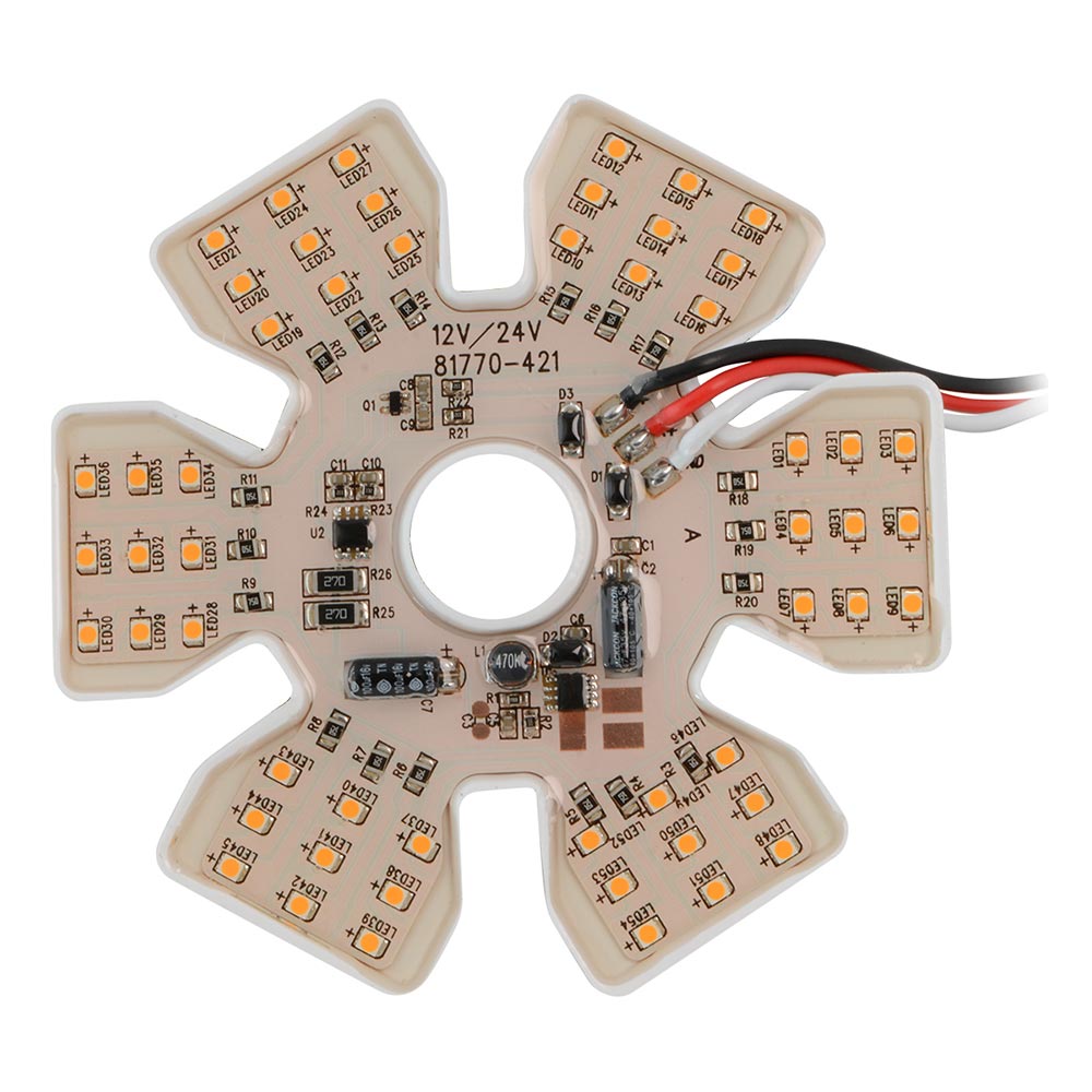 5-1/8" 54 LED Ultra Thin Hex Dual Function Air Cleaner Light
