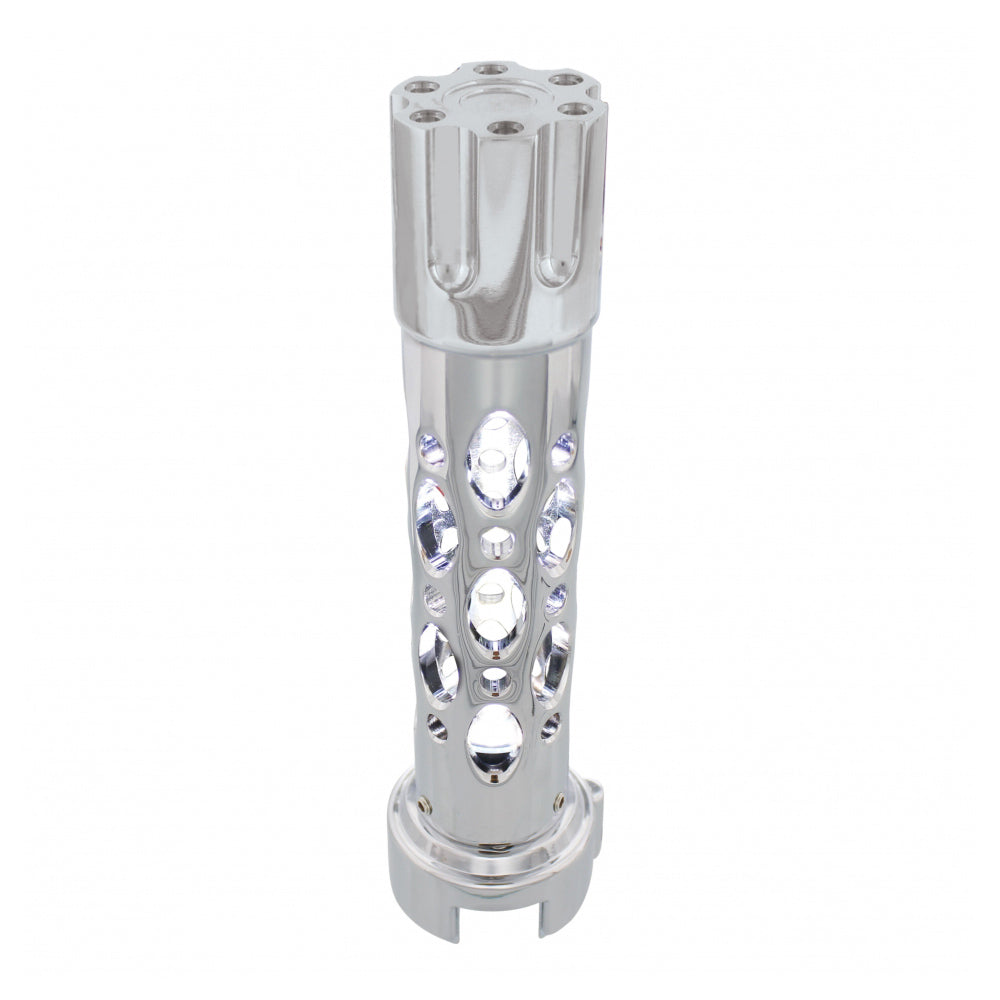 Chrome Austin Gun Cylinder Gearshift Knob with LED Lights
