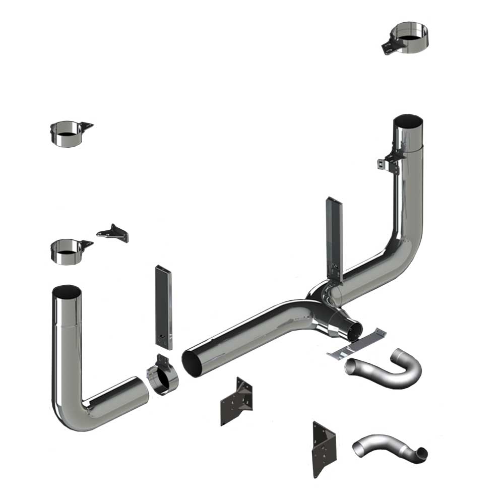 Peterbilt 389 2012-2017 with DPF System - 7" Exhaust Kit