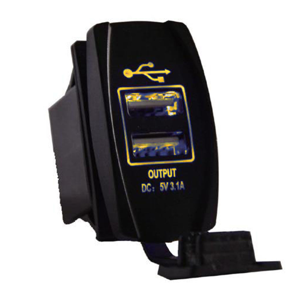 Dual USB LED Rocker Switch