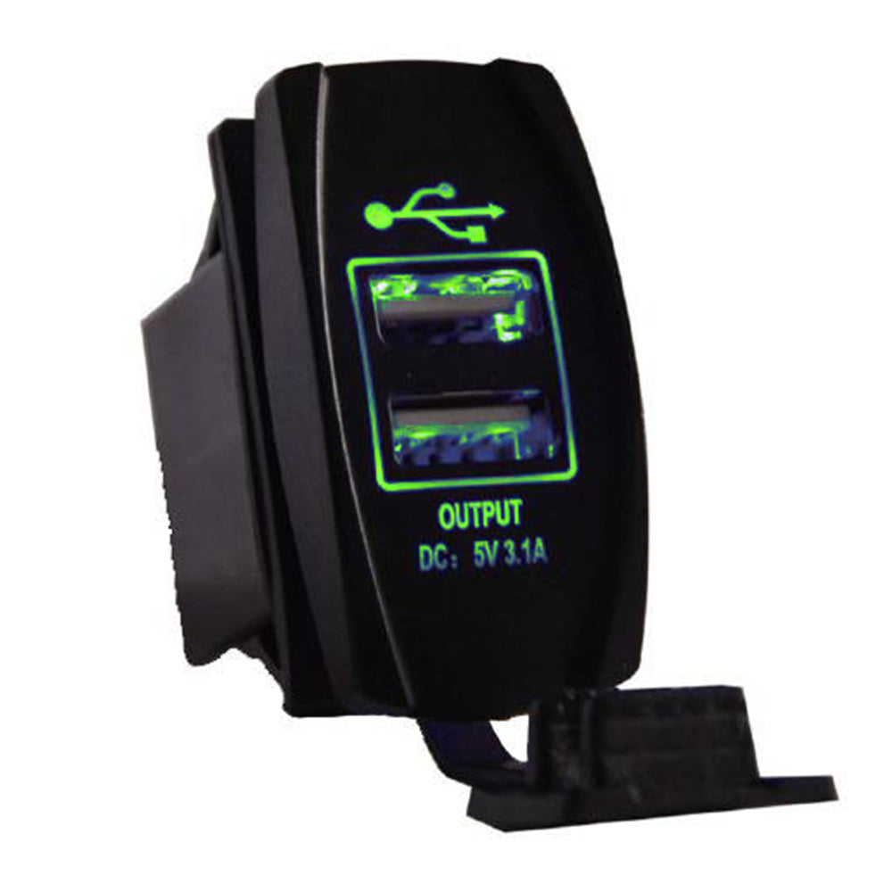 Dual USB LED Rocker Switch