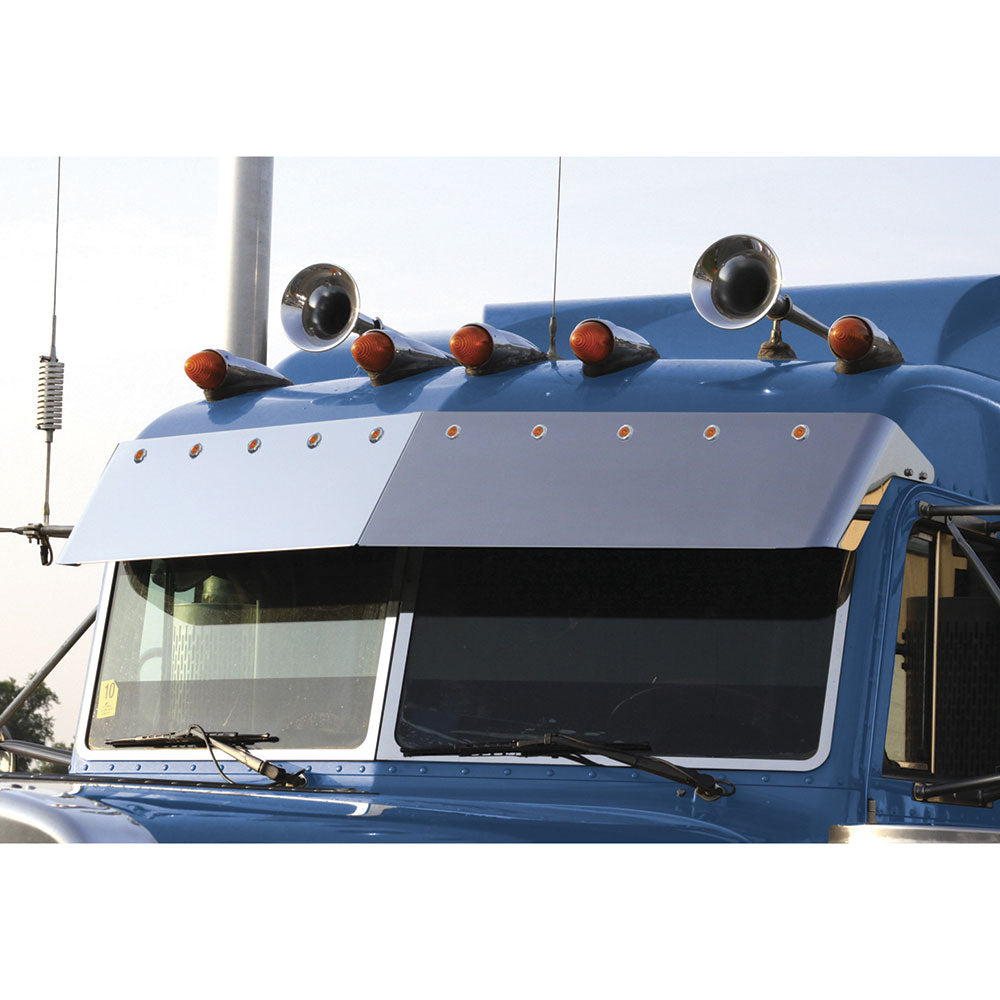 Peterbilt 14" Blind Mount Visor with Button LEDs