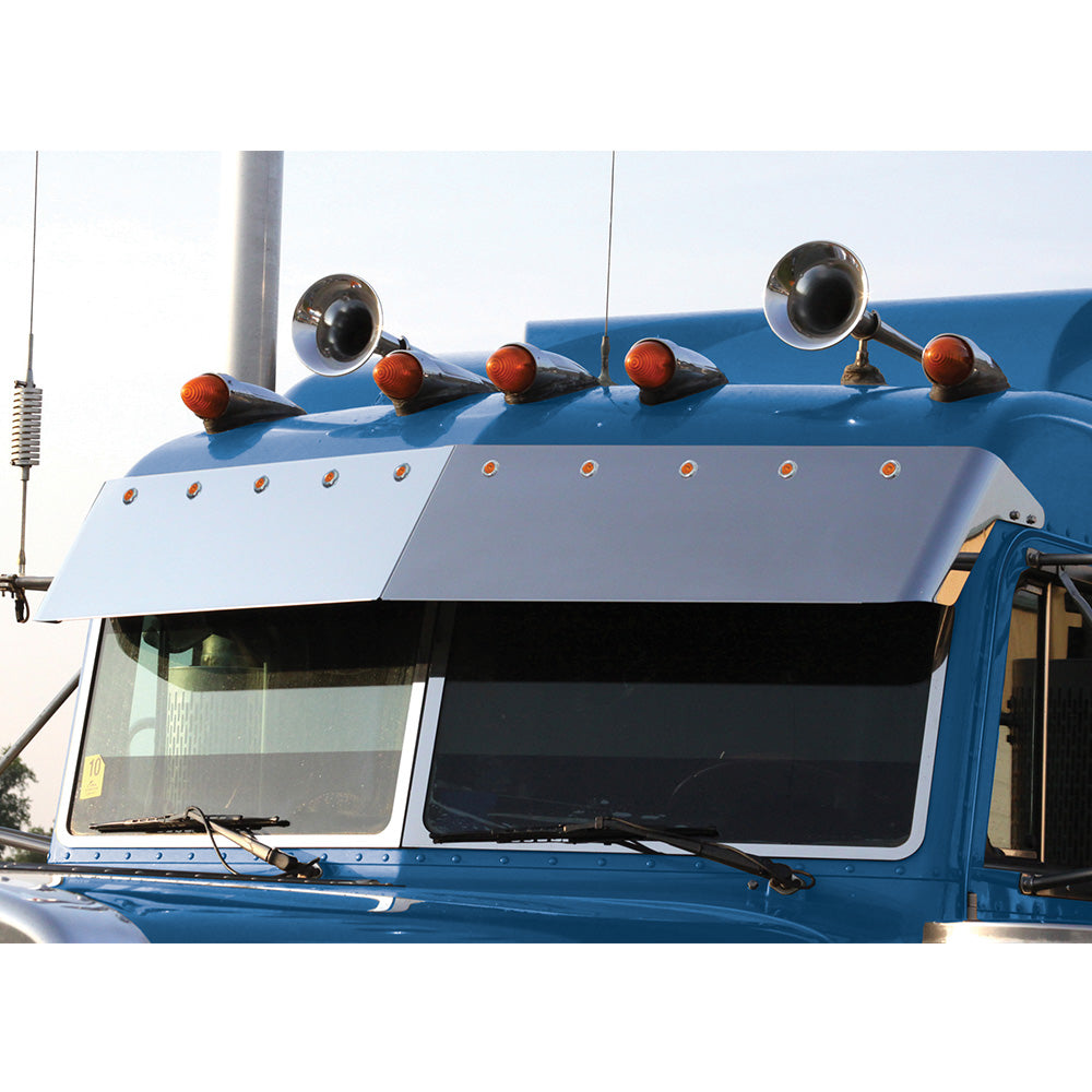 Peterbilt 14" Blind Mount Visor with Button LEDs