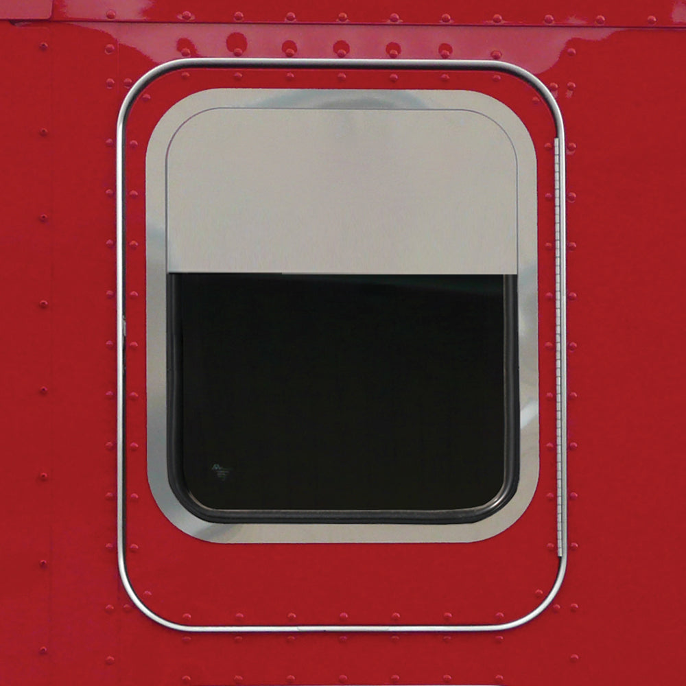 Kenworth 8" Stainless Sleeper Door Window Chop Top