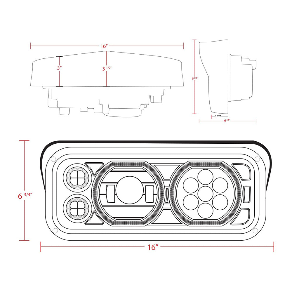 Universal Blackout LED Projector Headlights