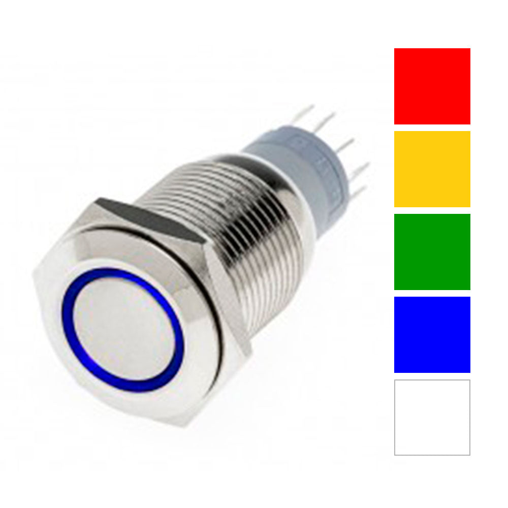 Chrome Flush Mount LED Switch