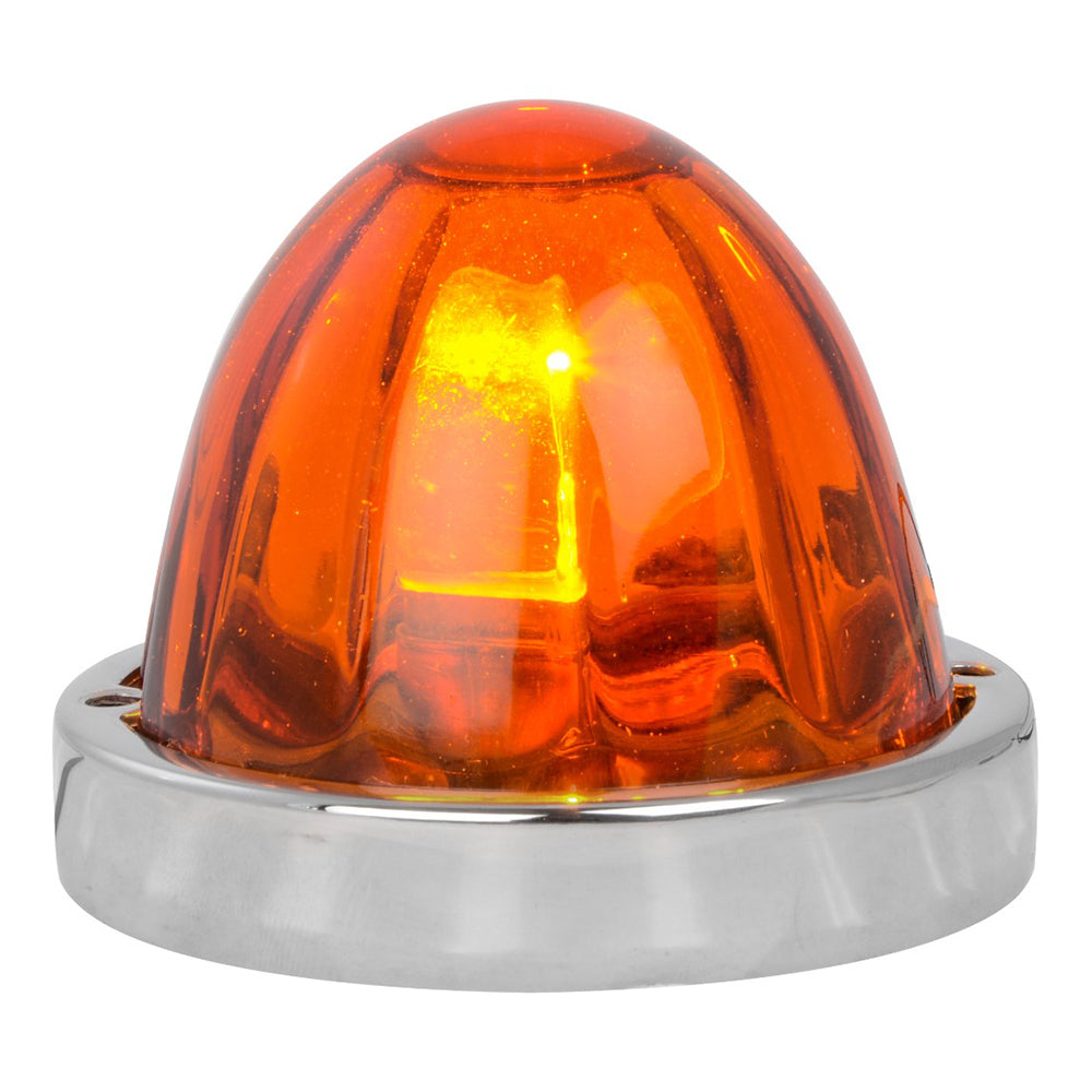 Watermelon Glass Flush Mount Light 2 Wire