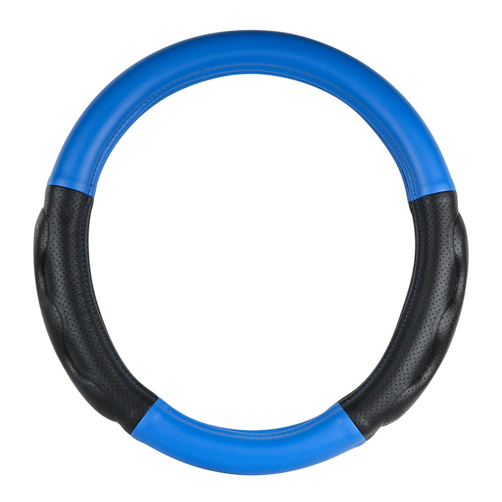 Heavy Duty Matte Blue 18" Steering Wheel Cover