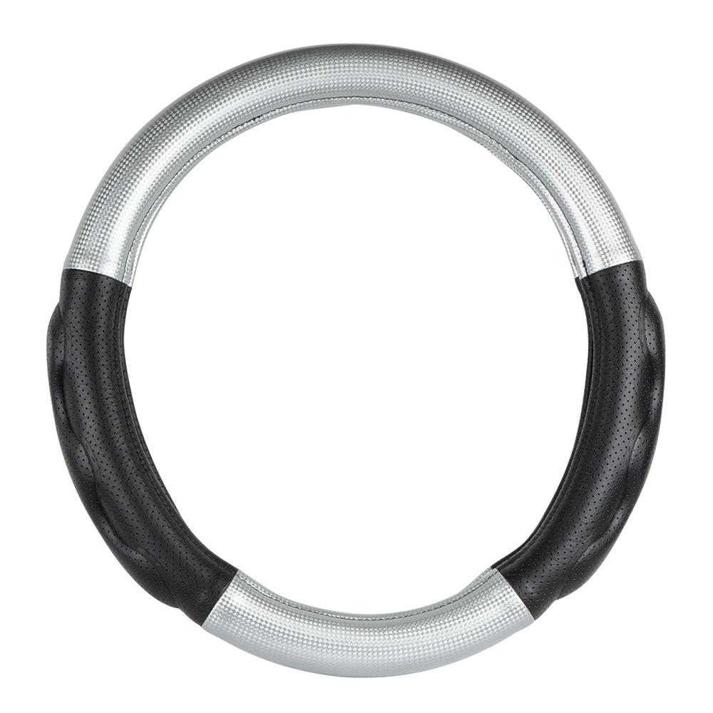 Heavy Duty Silver 18" Steering Wheel Cover