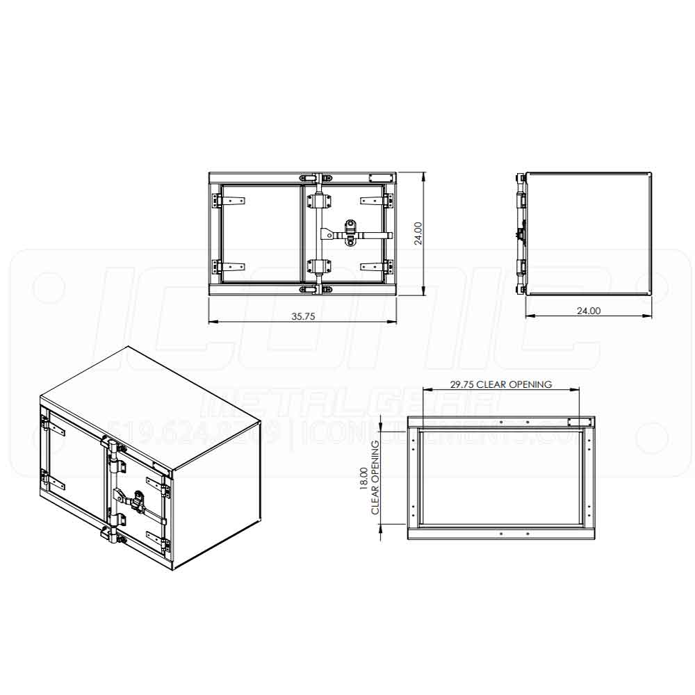 36" x 24" x 24" Cam-Lock Underbody Tool Box