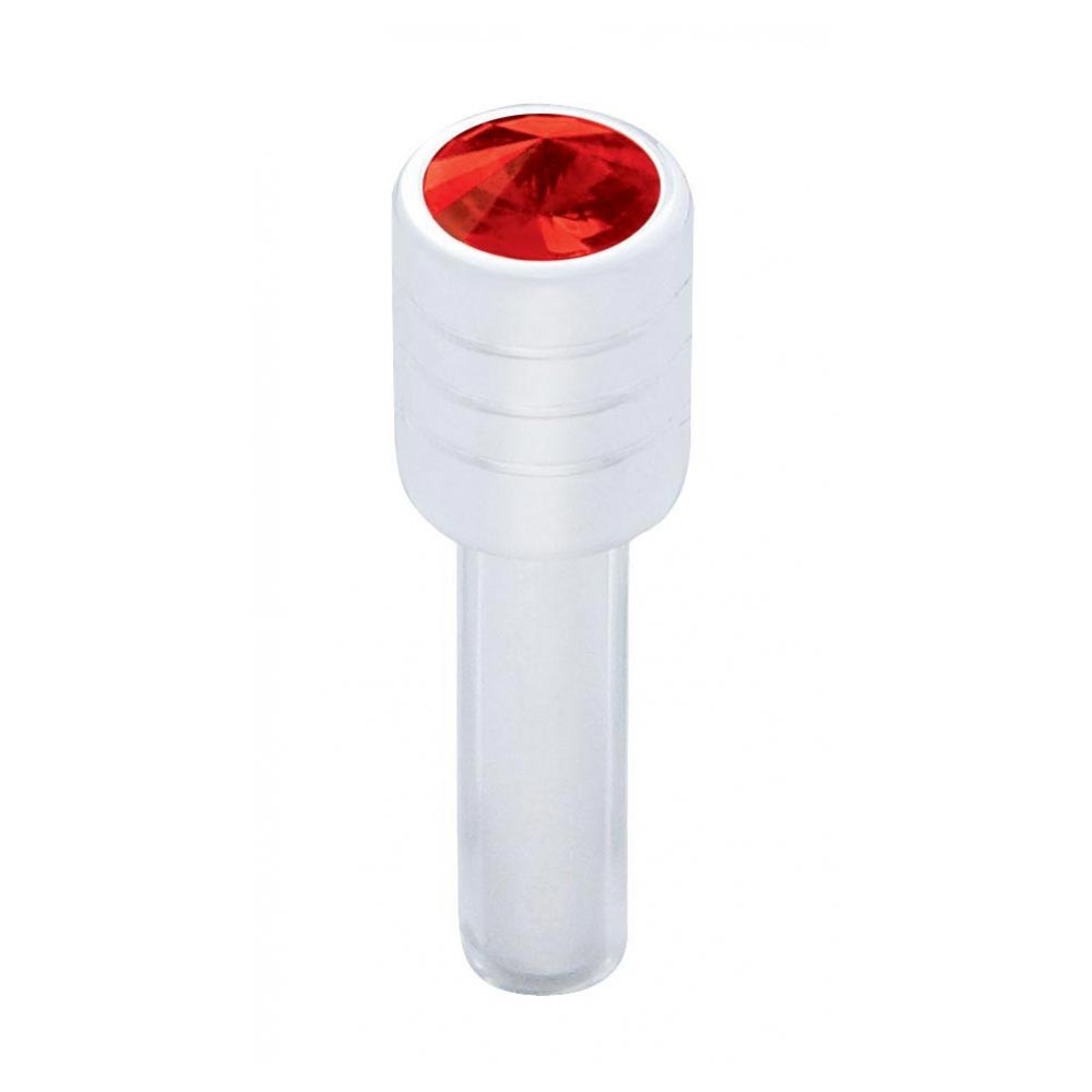 Chrome Door Lock Knobs with 7/16" Red Diamond