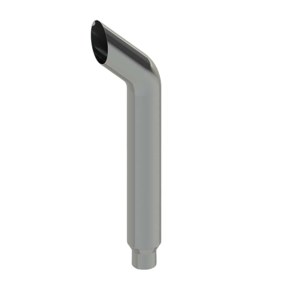 7"-5"D x 36"L Bullhorn Chrome One-Piece Stack