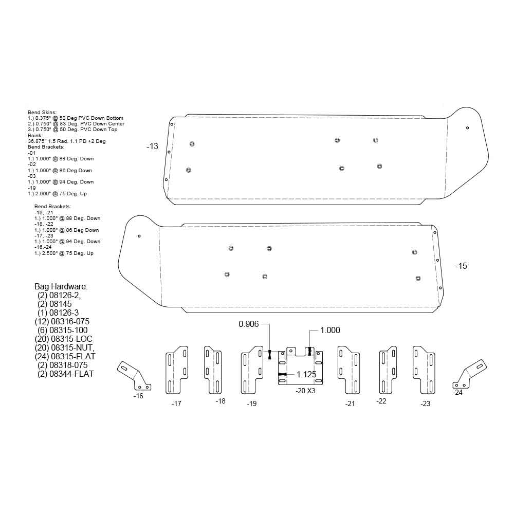 Kenworth T680, T880, W990 Day Cab 11" Drop Visor - Standard Mount