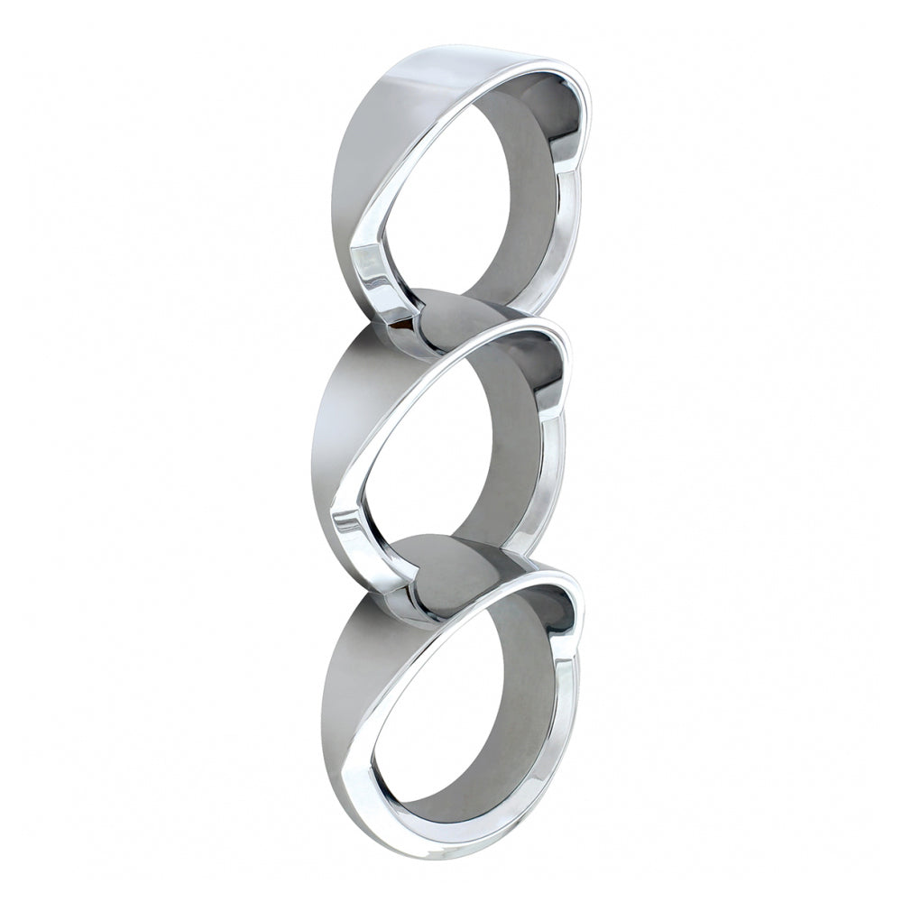 Peterbilt 579, 587 3-Gauge Cluster Bezel with Visors