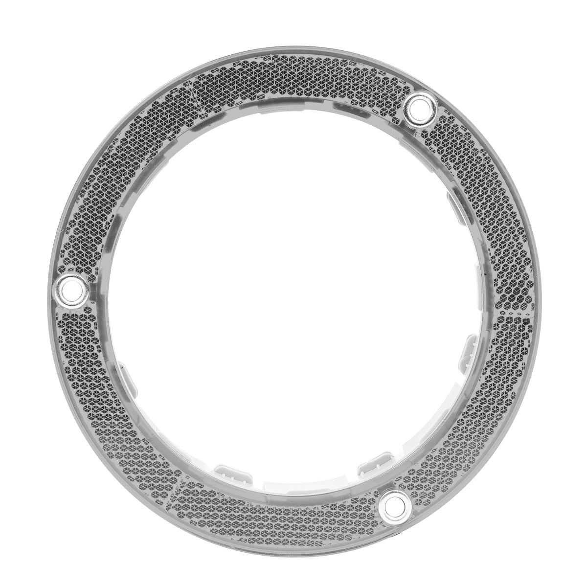 4" Round Reflective Plastic Flange Mounted Light Bezel
