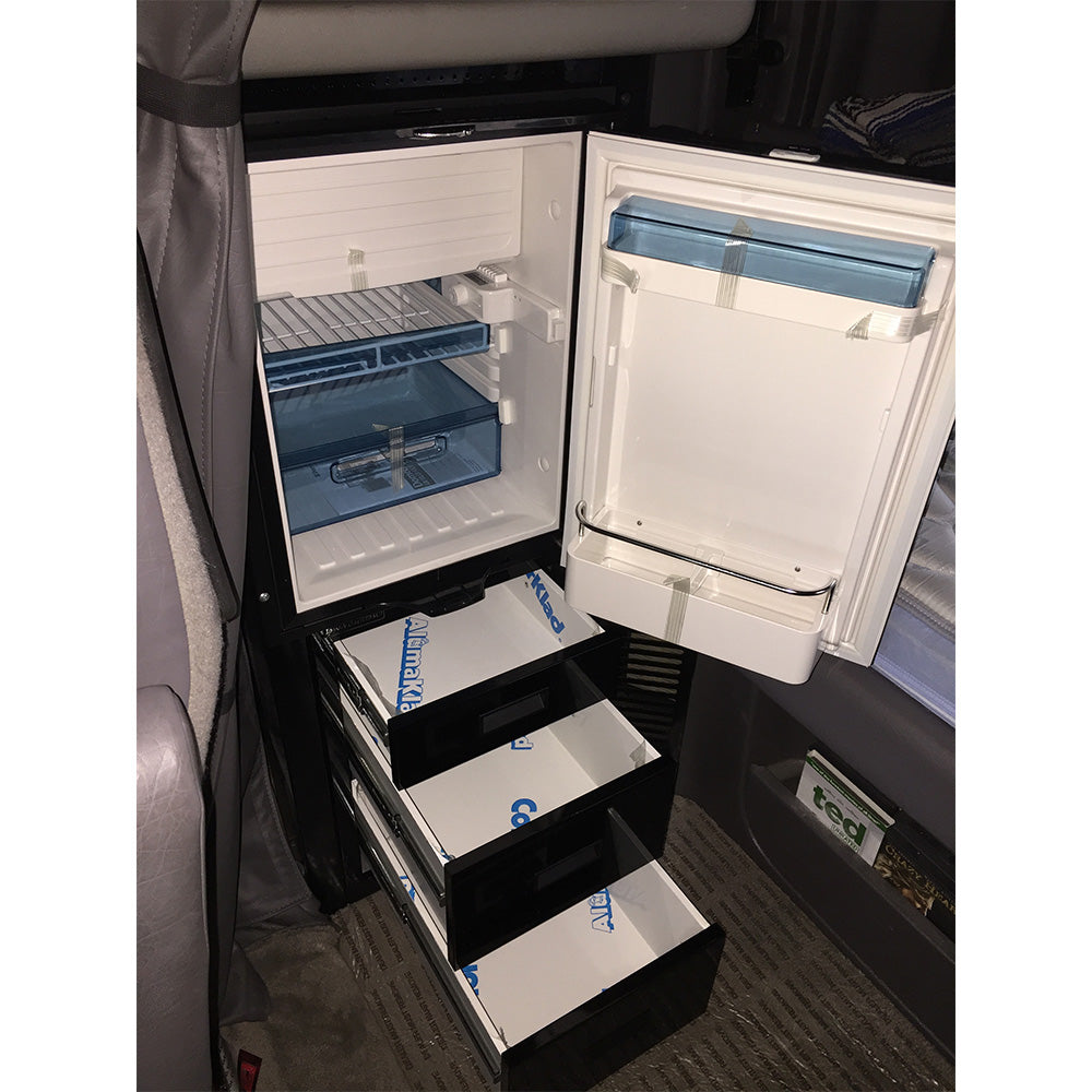 Gloss Black Refrigerator Kit for Peterbilt 379 Passenger Side