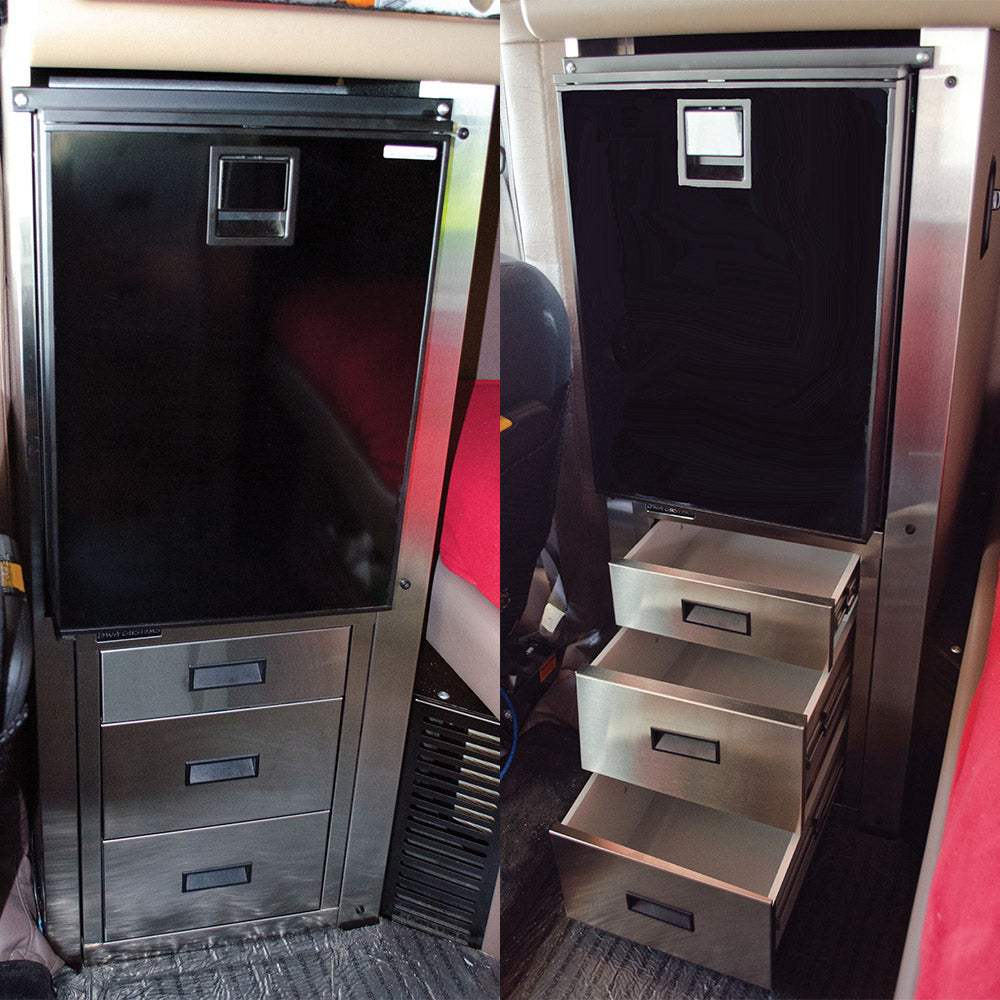 Stainless Refrigerator Kit for Peterbilt 379 Passenger Side