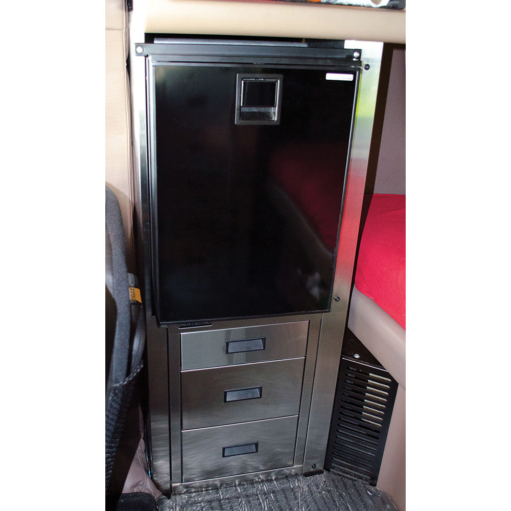 Stainless Refrigerator Kit for Peterbilt 379 Passenger Side