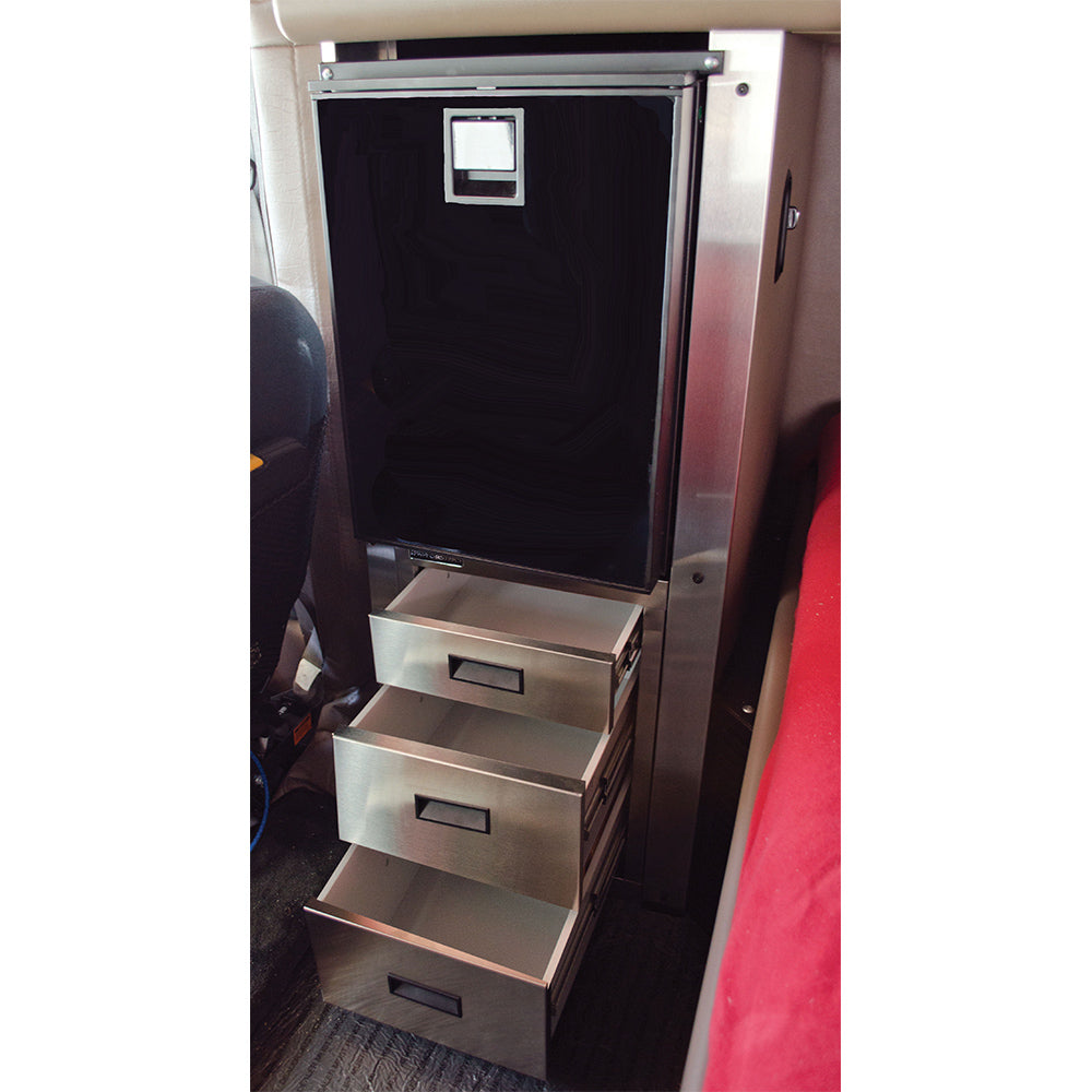 Stainless Refrigerator Kit for Peterbilt 379 Passenger Side
