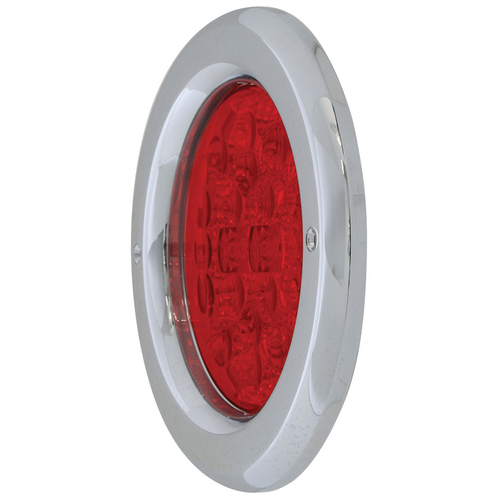 4" Chrome Plastic Light Bezel without Visor