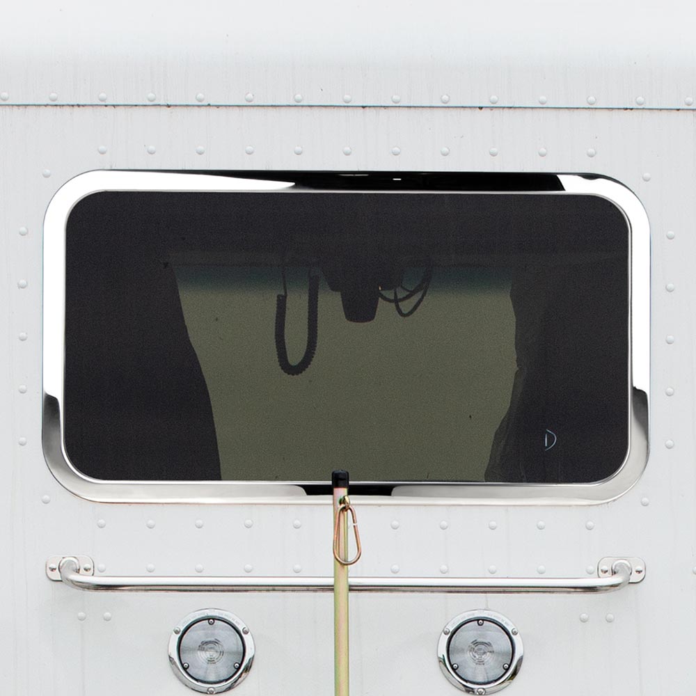 Peterbilt Stainless Rear Sleeper Window Trim