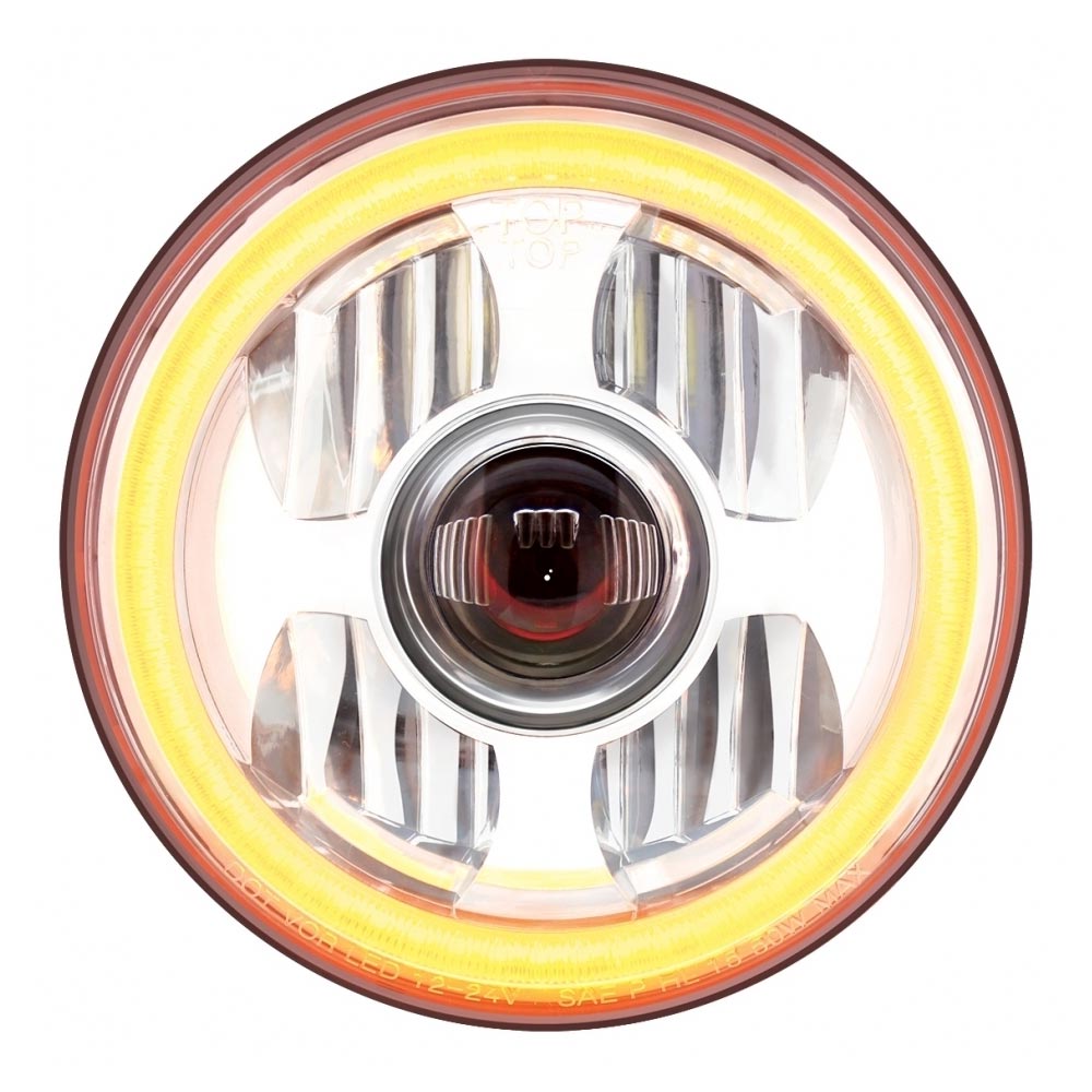 7" LED Projection Headlight with Halo Light