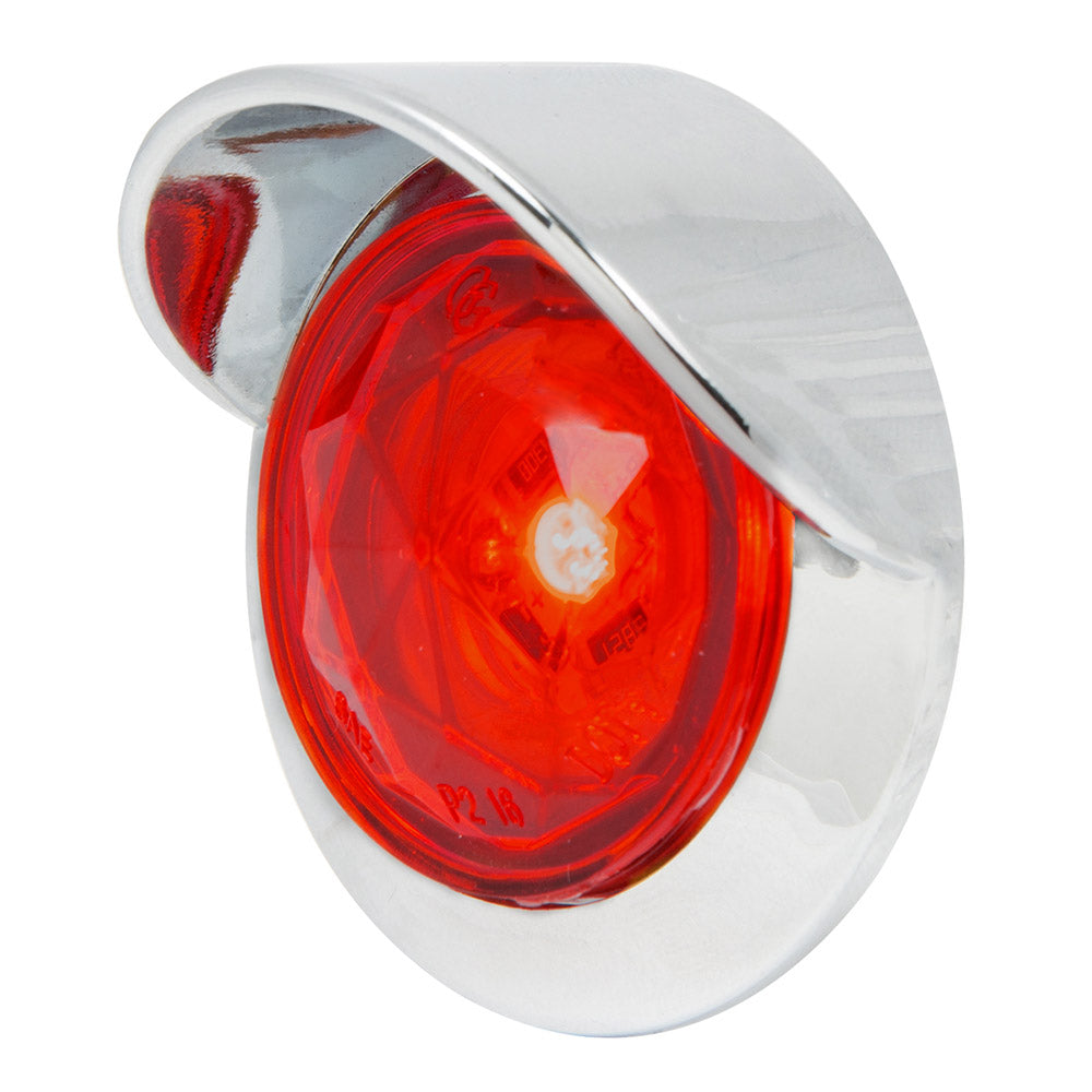 1" 1 LED Diamond Lens Dual Function Light with Bezel & Visor