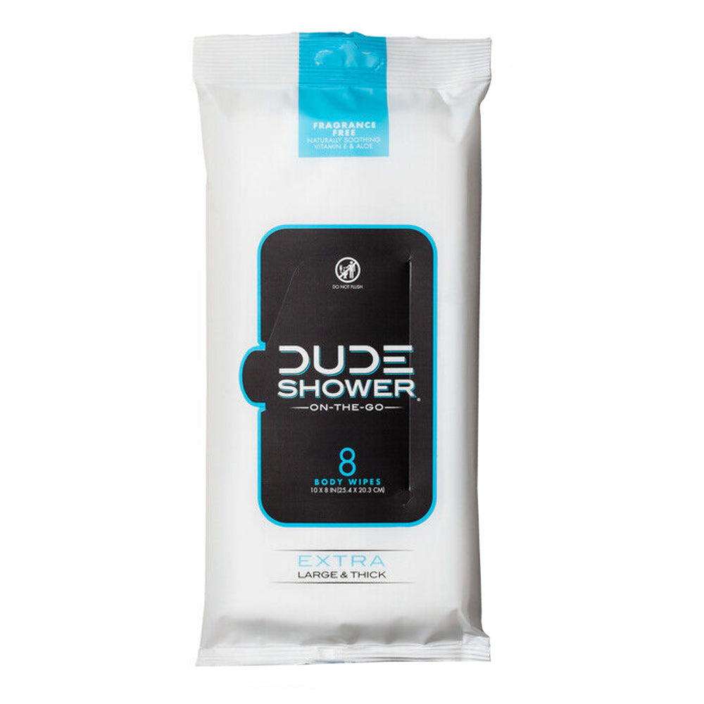 Dude Shower Wipes - 8 Count