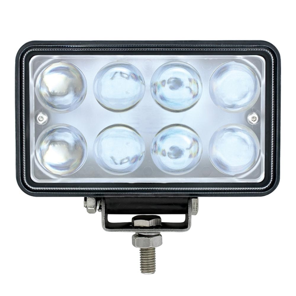 8 LED Rectangular Work Light with Projector Lens