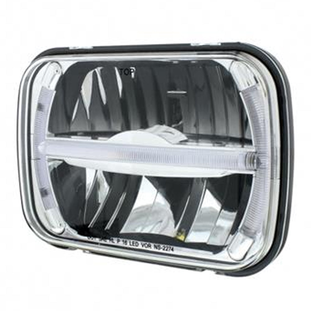 5" x 7" LED Headlight with LED Position Bar