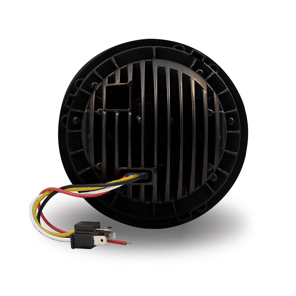 7" LED Black Projector Headlight with Halo