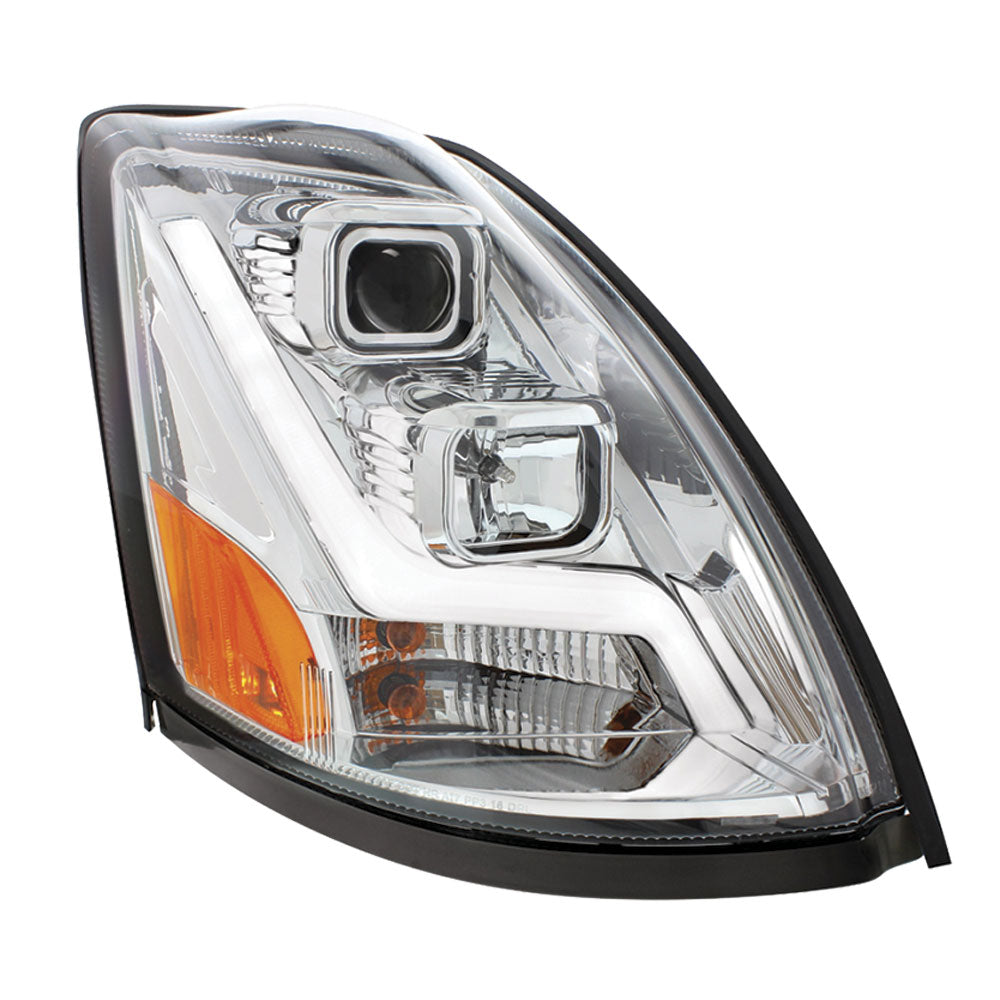Volvo VN/VNL Projection Headlight with LED Position Light Bar