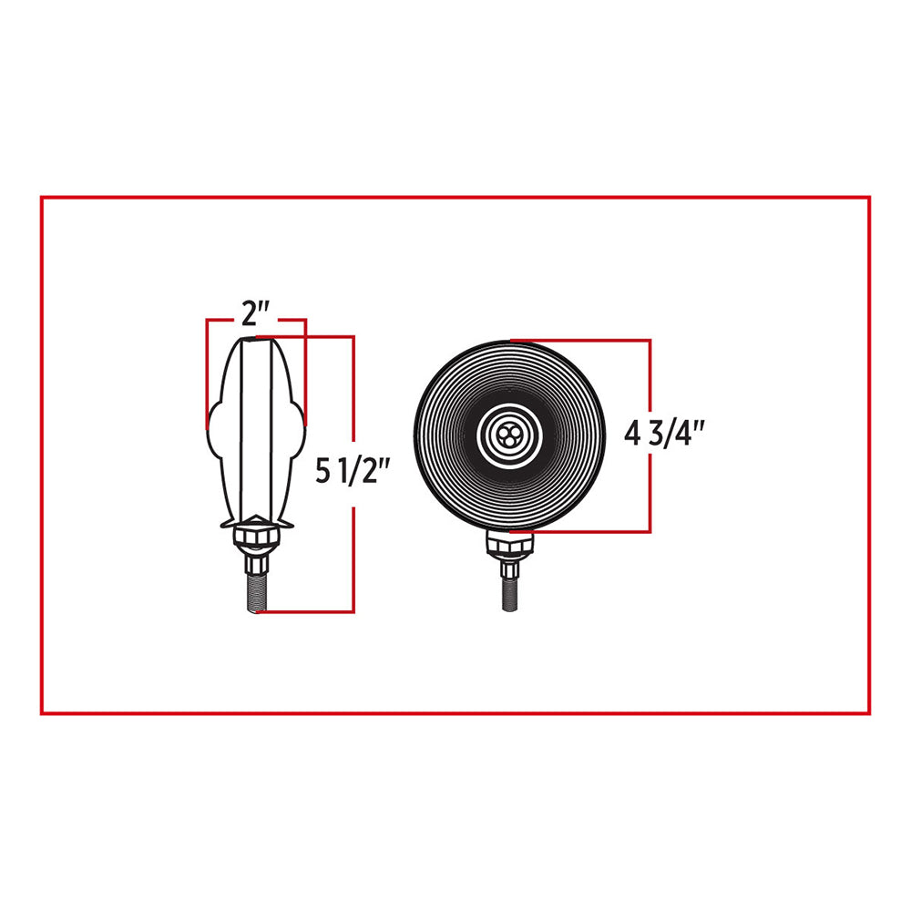 4" Old School Double Face LED Light