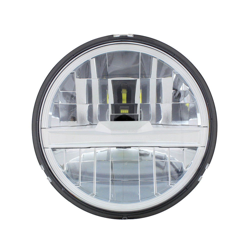 5-3/4" Silver 8 High Power LED Headlight