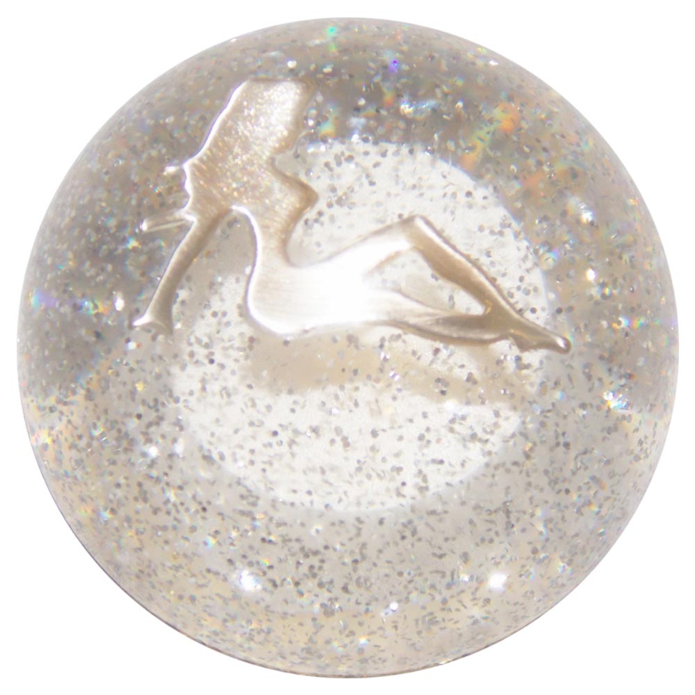 Chrome Lady Glitter Air Brake Knob