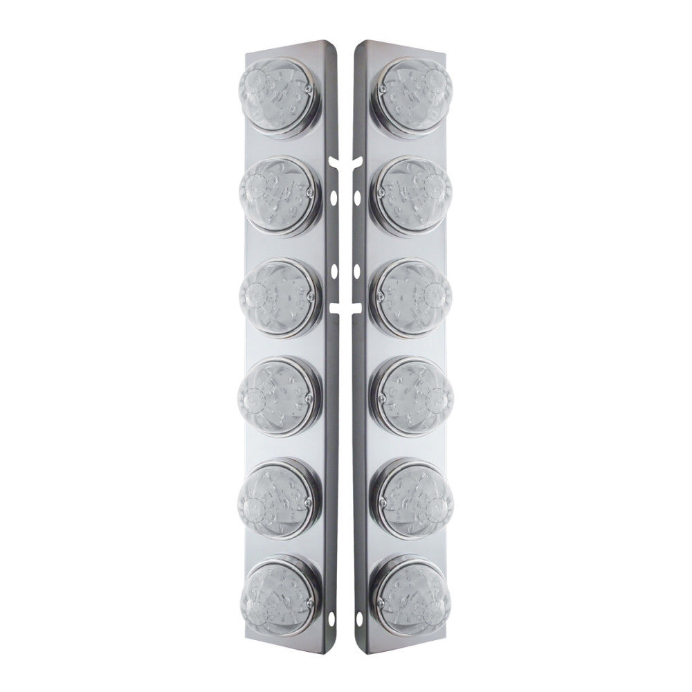 Peterbilt Front Air Cleaner Light Bars with 12 Watermelon LED Lights